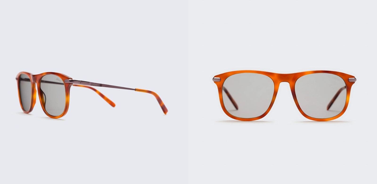 Brioni Havana blonde aviator sunglasses