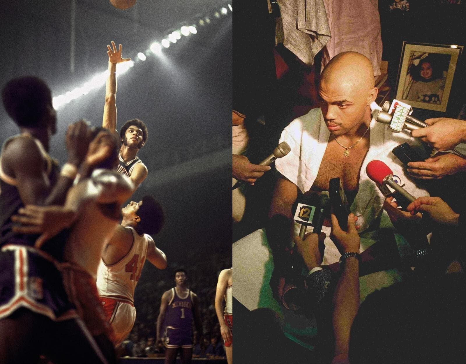 Kareem Abdul-Jabbar and Charles Barkley