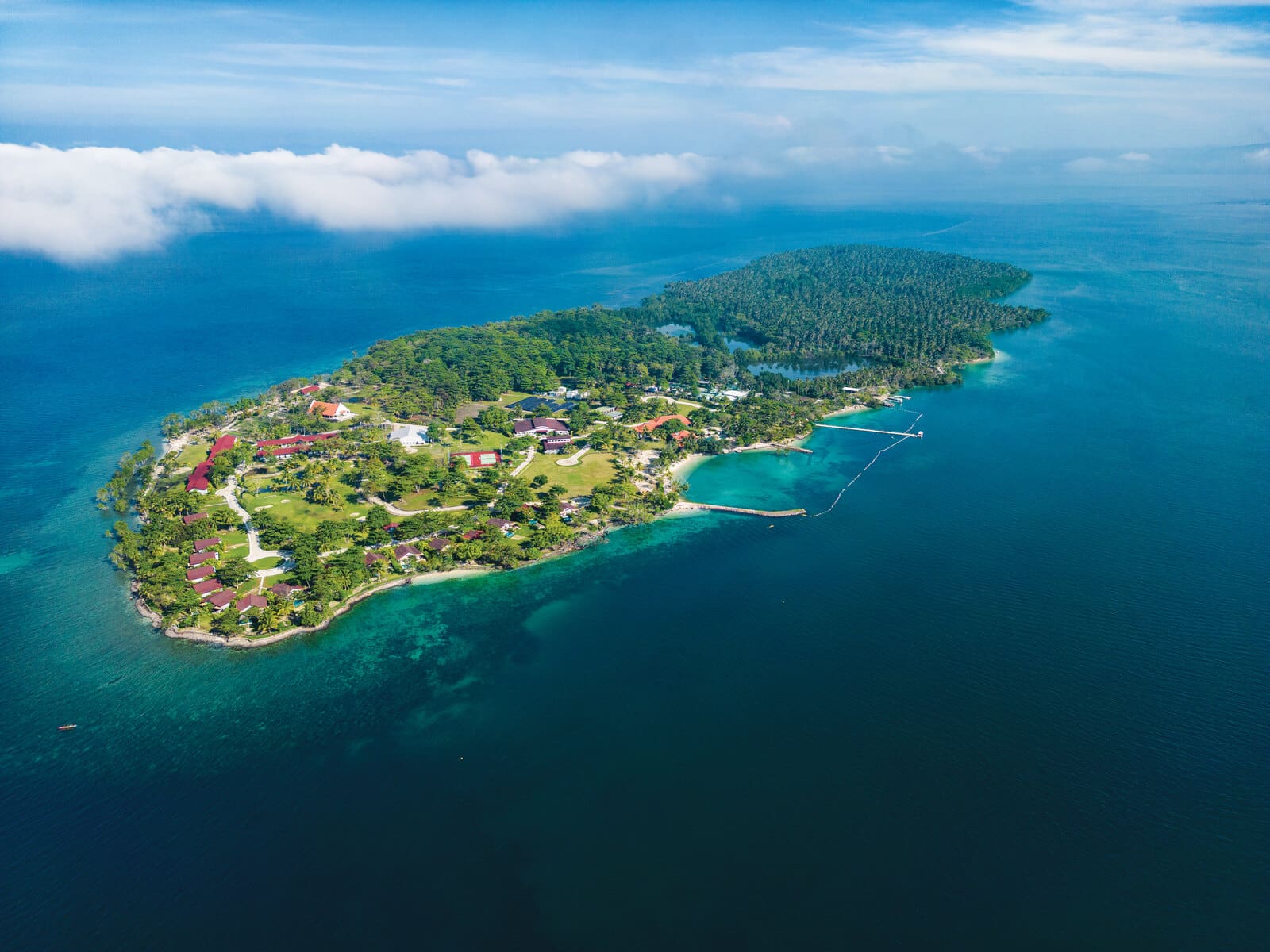 An Aerial view of Dusit Thani Lubi Plantation Resort