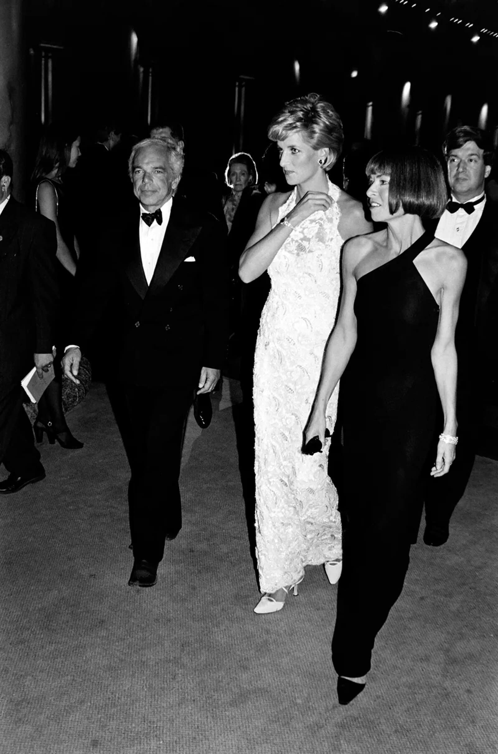 Ralph Lauren With Princess Diana and Anna Wintour