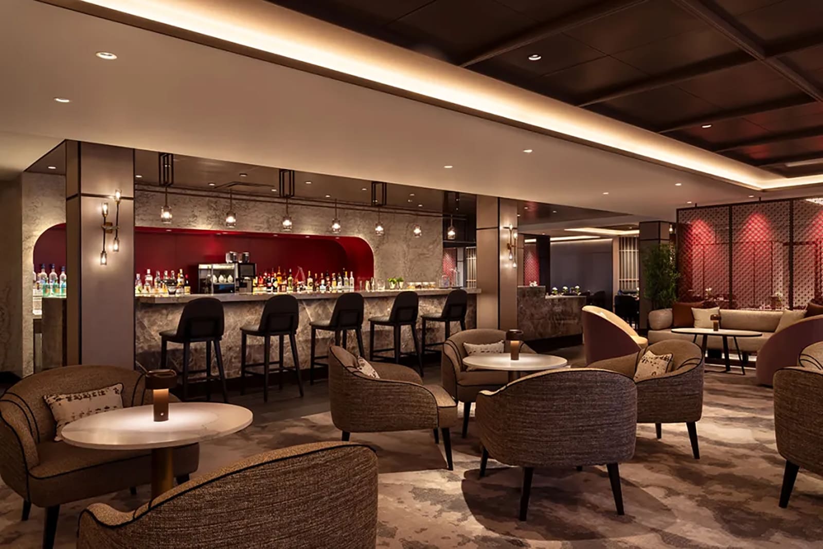 Ritz Carlton Yacht Collection Ilma Lounge and Bar Area