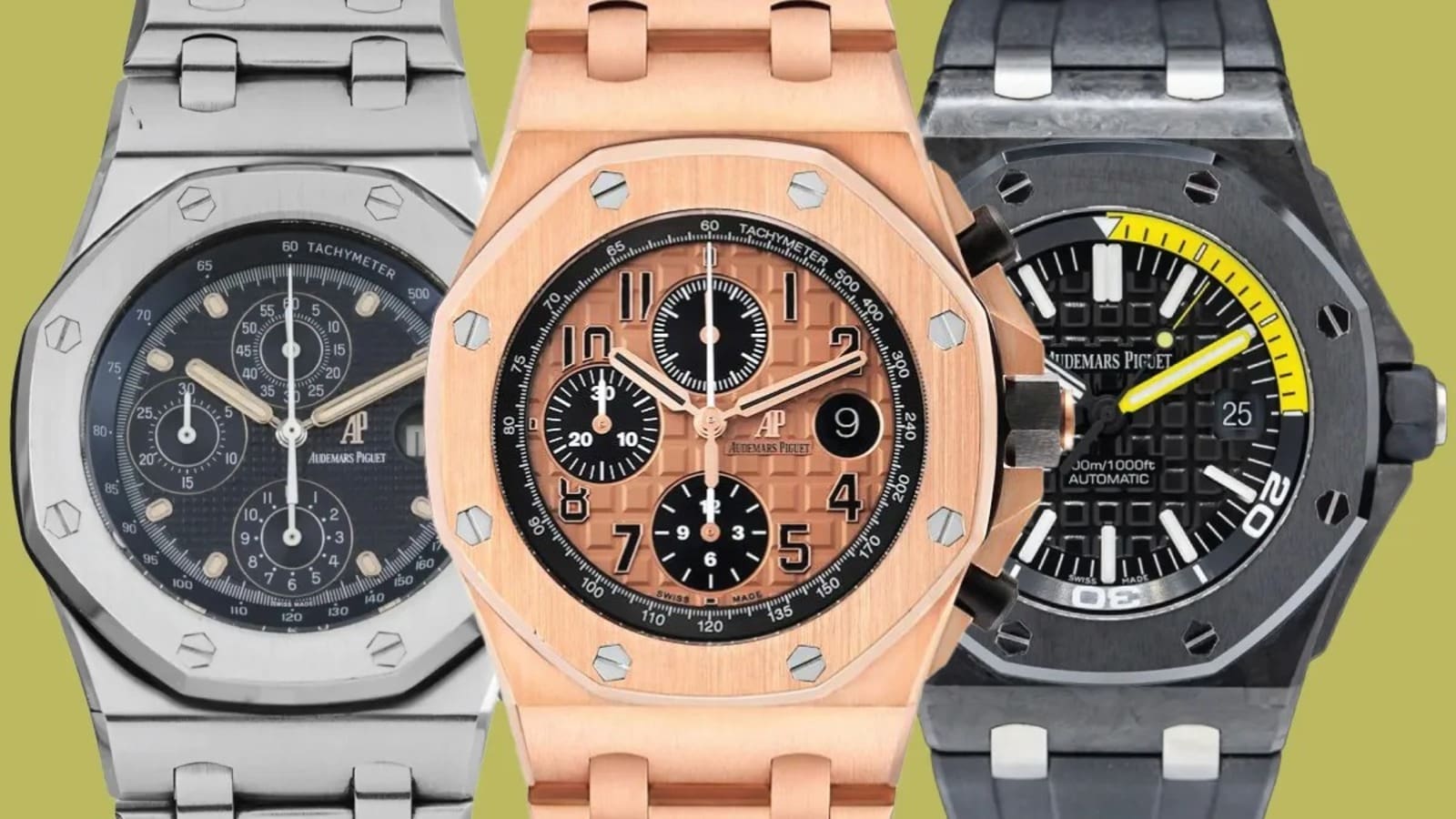 Three Royal Oak Offshore Watches Audemars Piguet