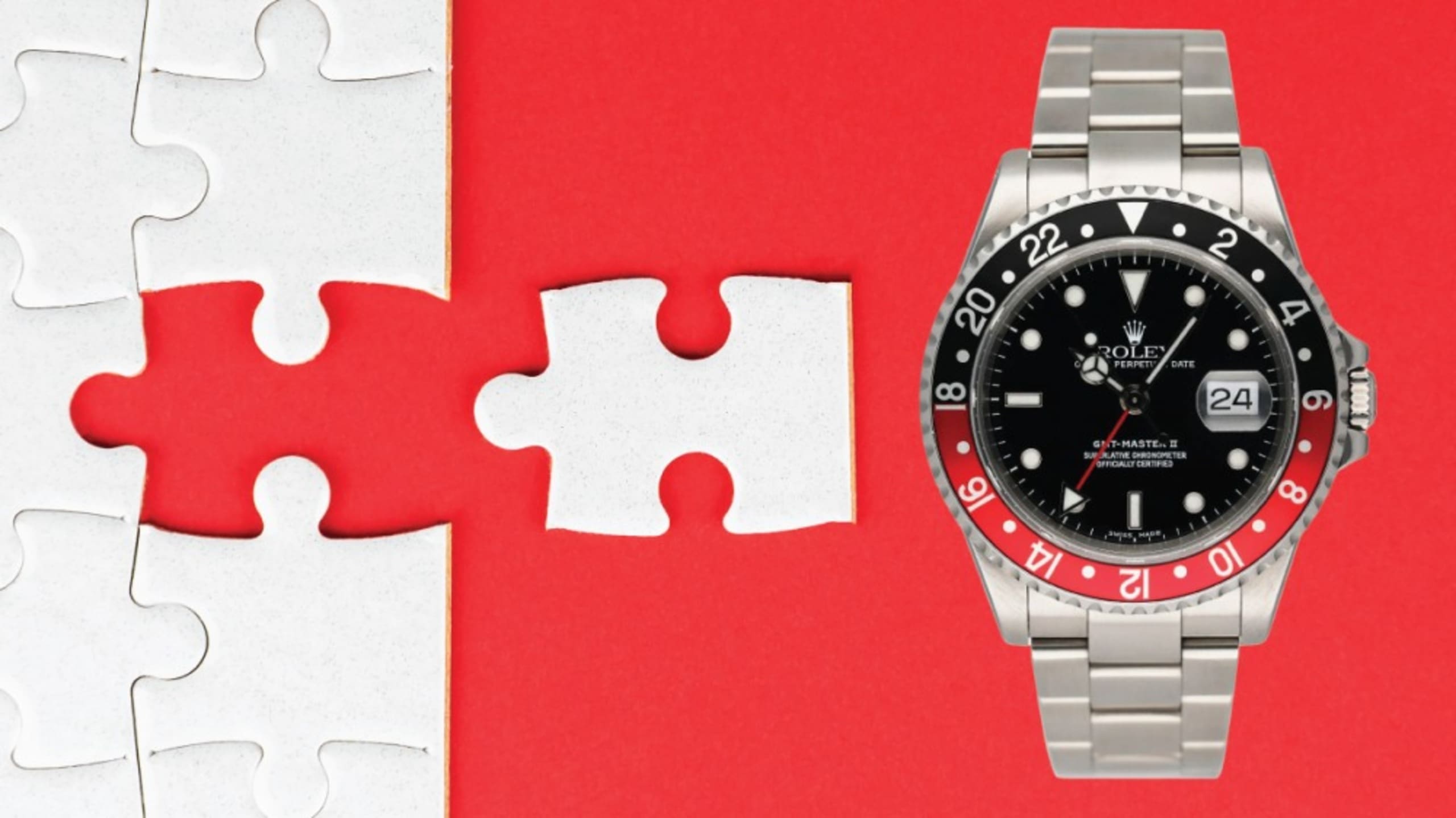 Puzzle with Rolex GMT-Master watch