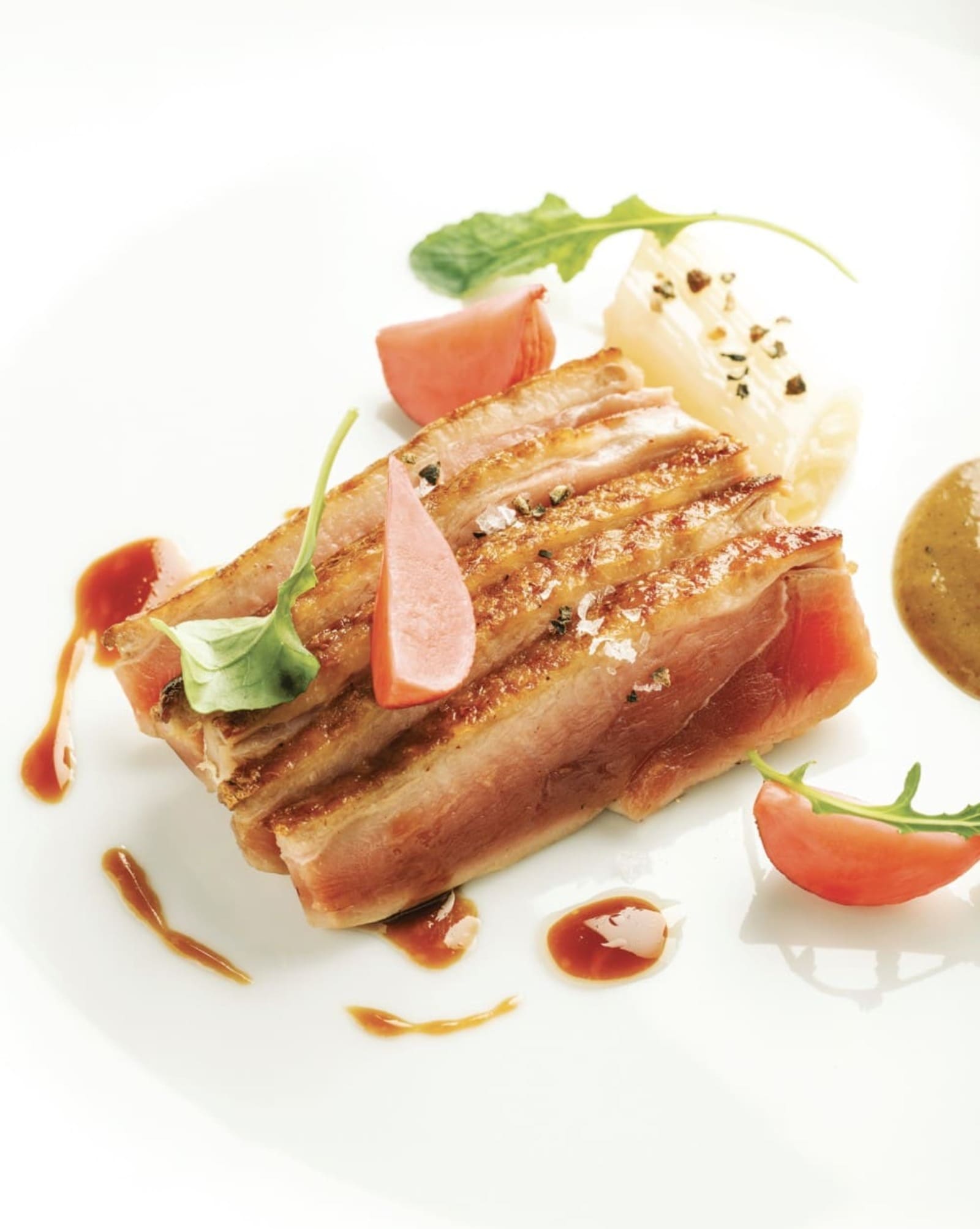finished dish of roasted duck