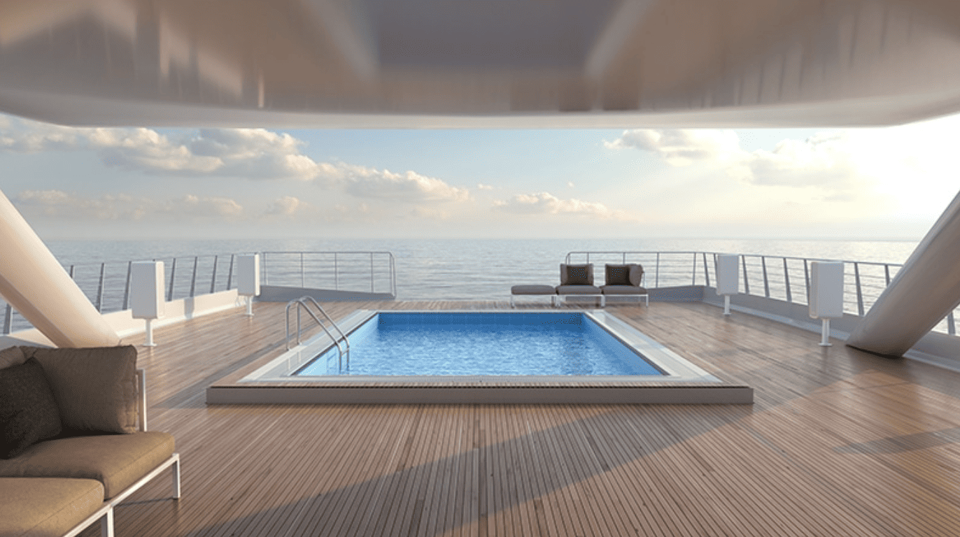 steinway lyngdorf marine speaker on a yacht