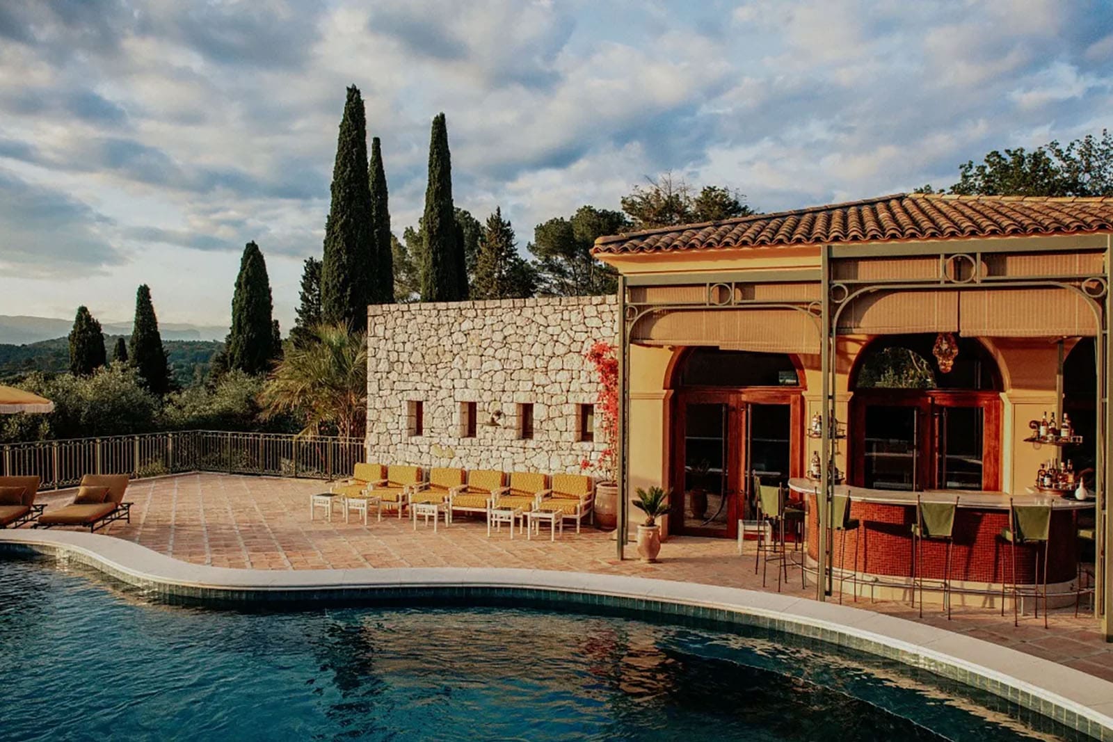 The pool at Le Mas Candille Matthieu Salvaing