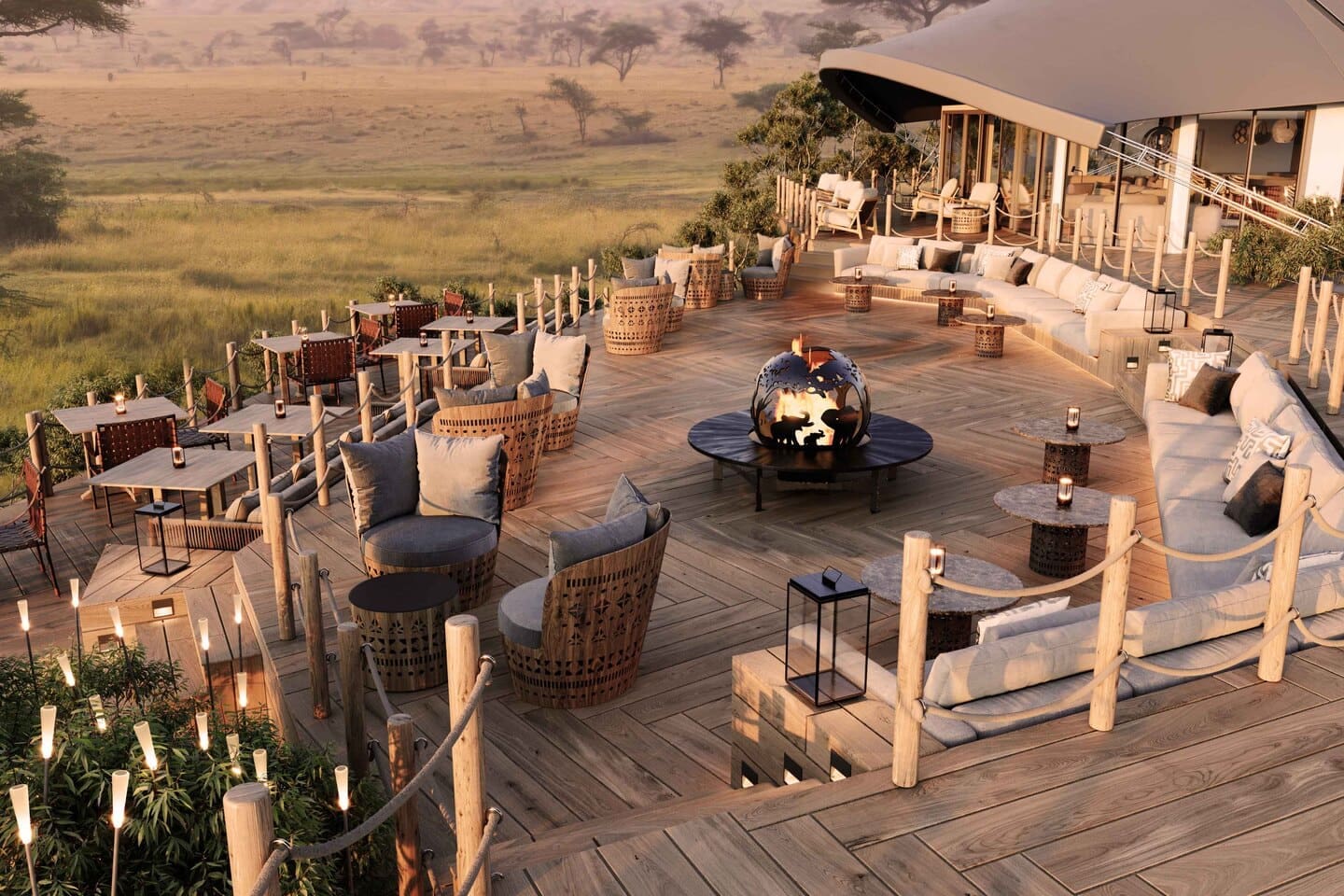 Mahali Mzuri Deck and Fire Pit