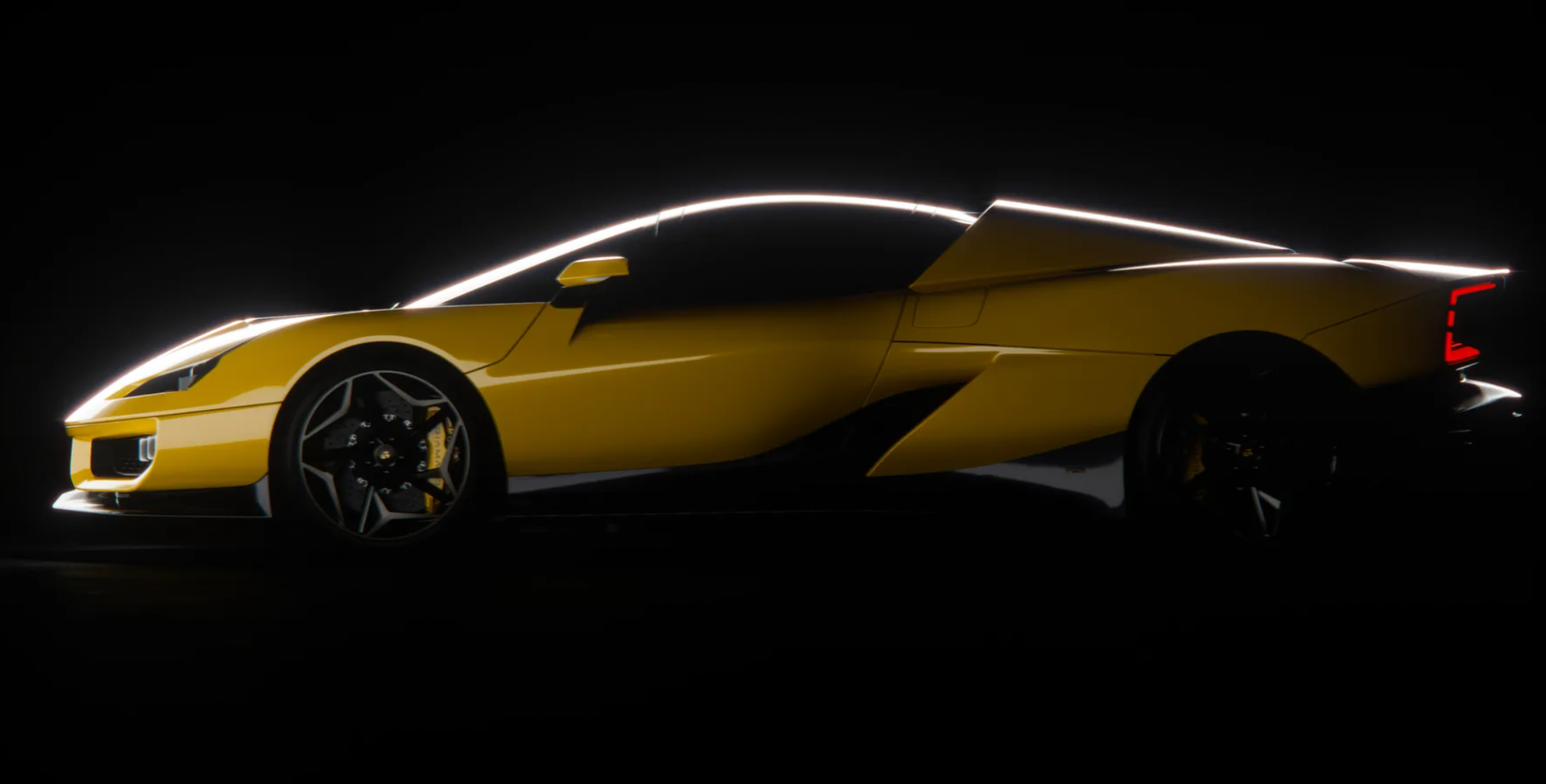 yellow hypercar