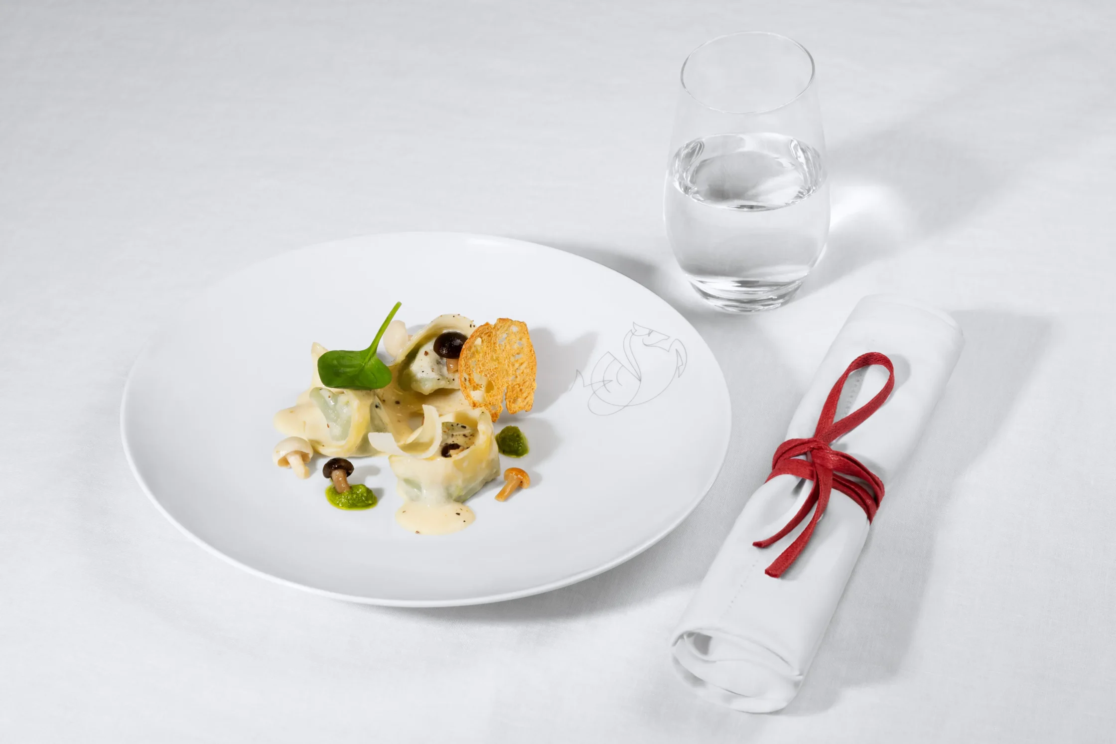 One of Arnaud Lallement's dishes for La Premiere. Courtesy of Air France