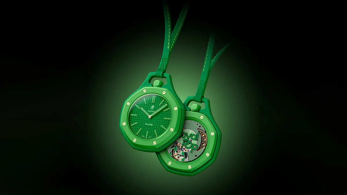 The Green Eight colorway. Audemars Piguet x Swatch