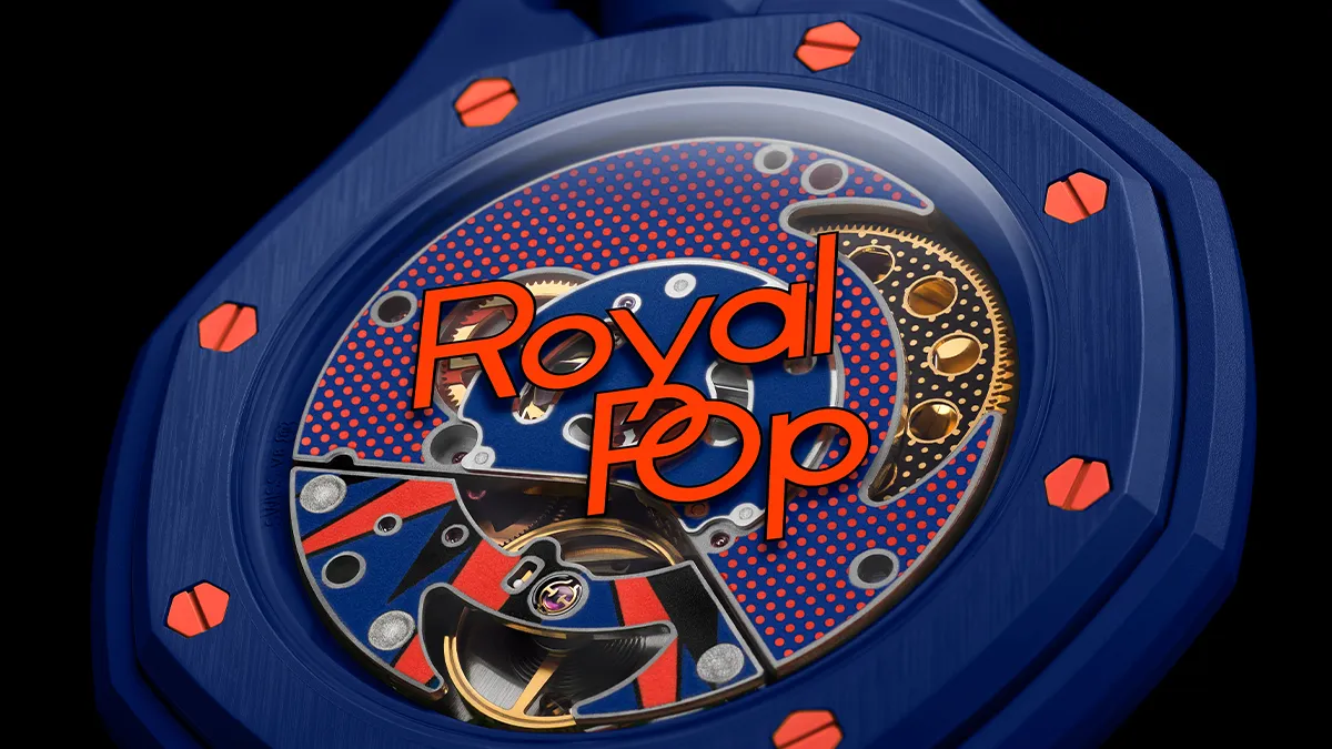 A closer look at the Orenji Hachi caseback. Audemars Piguet x Swatch