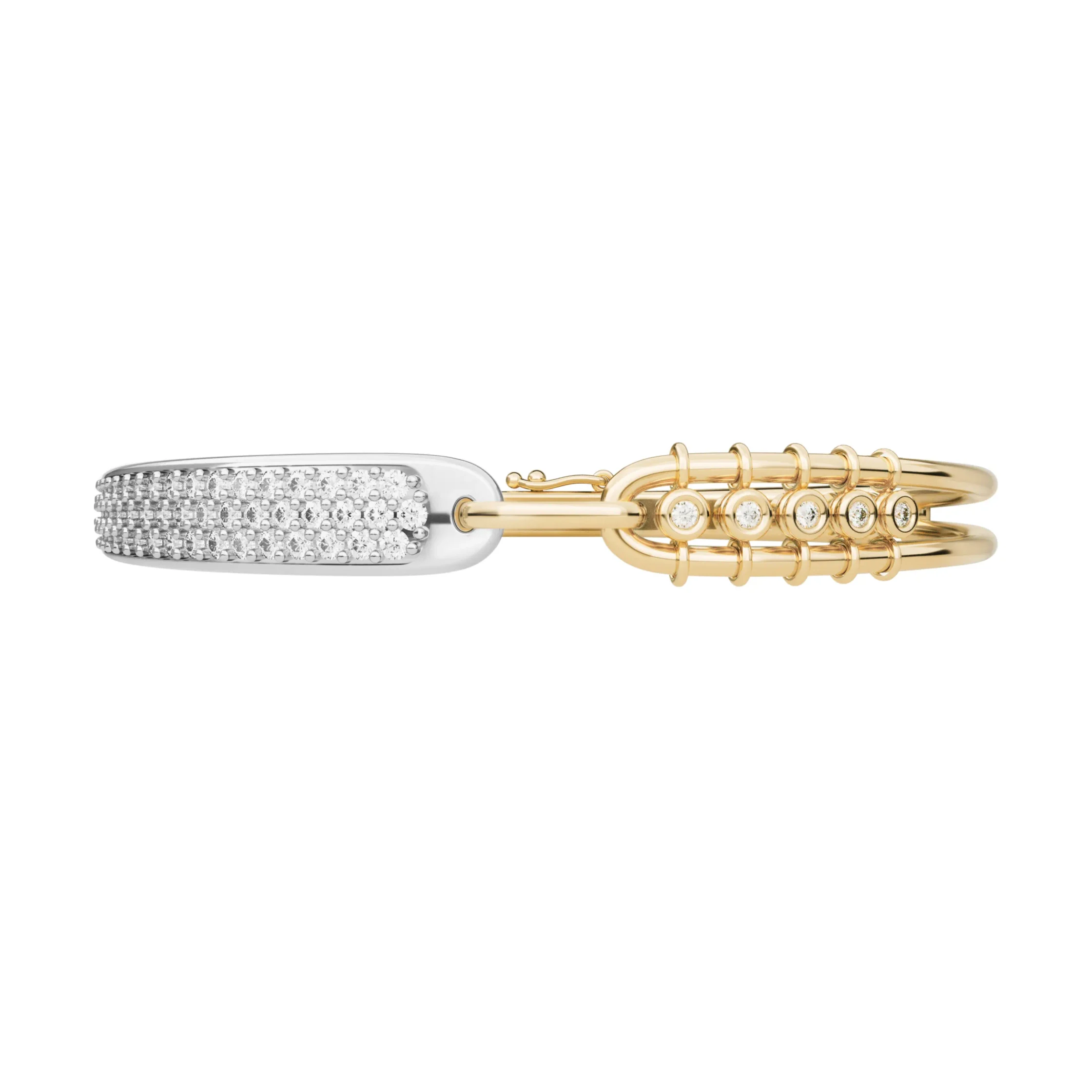 A Chelsea Gabrielle bracelet. The diamonds on the right are moveable.