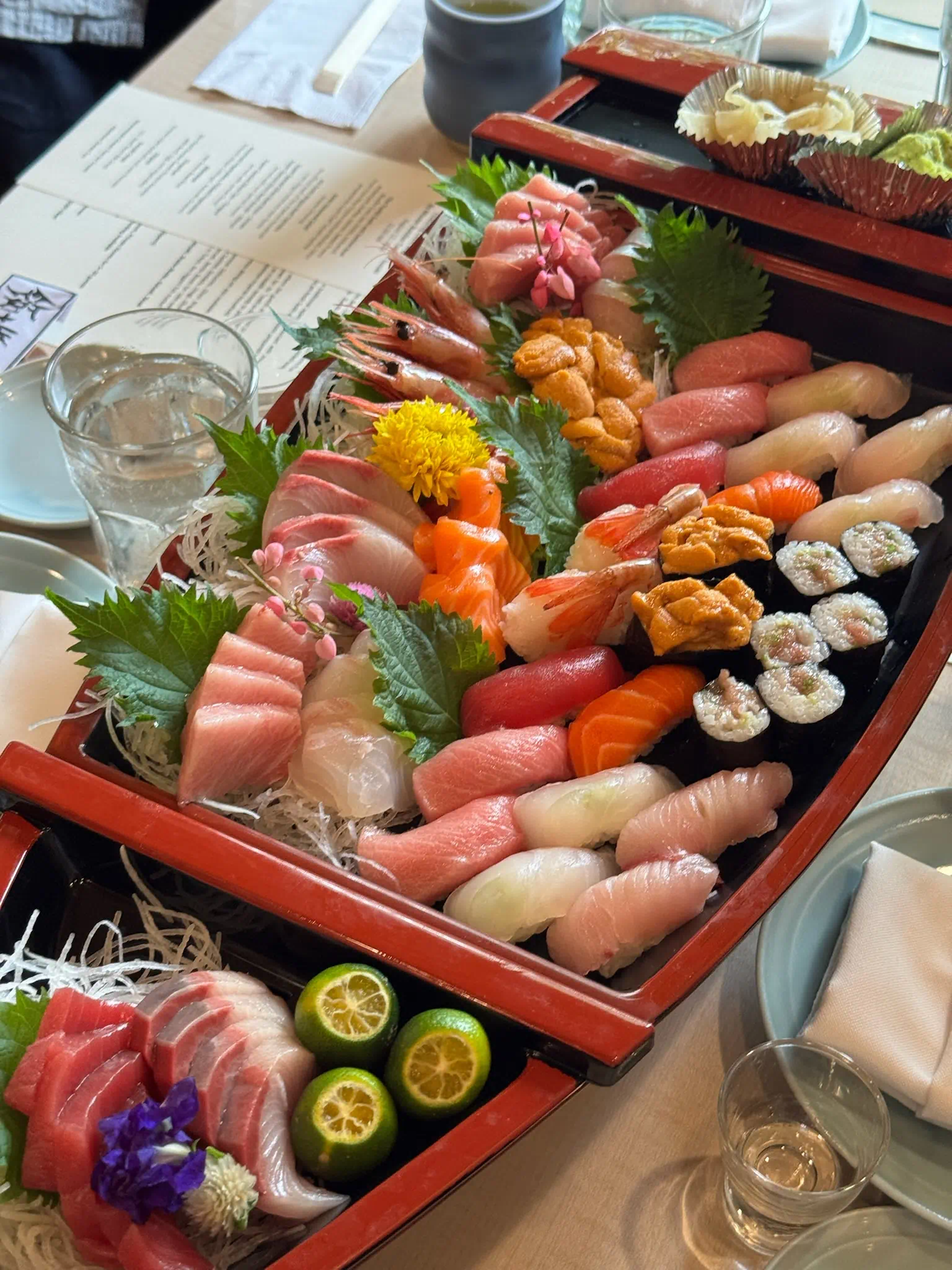 The sushi boat at Tsukiji, always a crowd-pleaser. Tsukiji