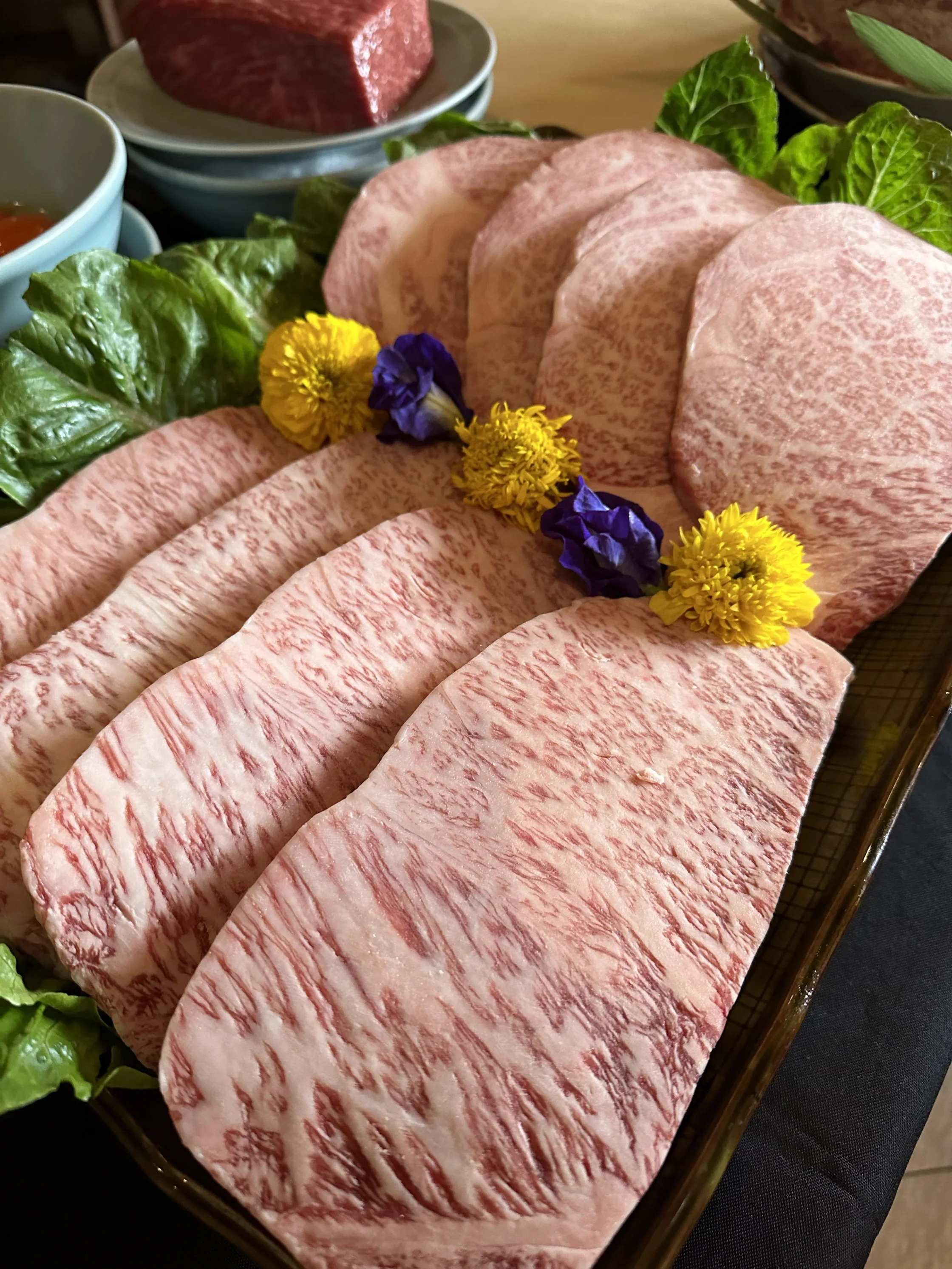 A5 Ohmi wagyu beef from Shiga Prefecture. Tsukiji