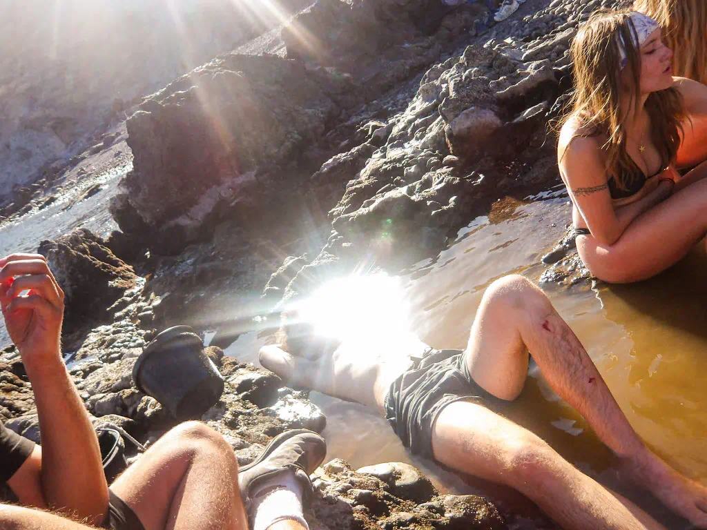 Rest and recreation day spent at the hot springs.