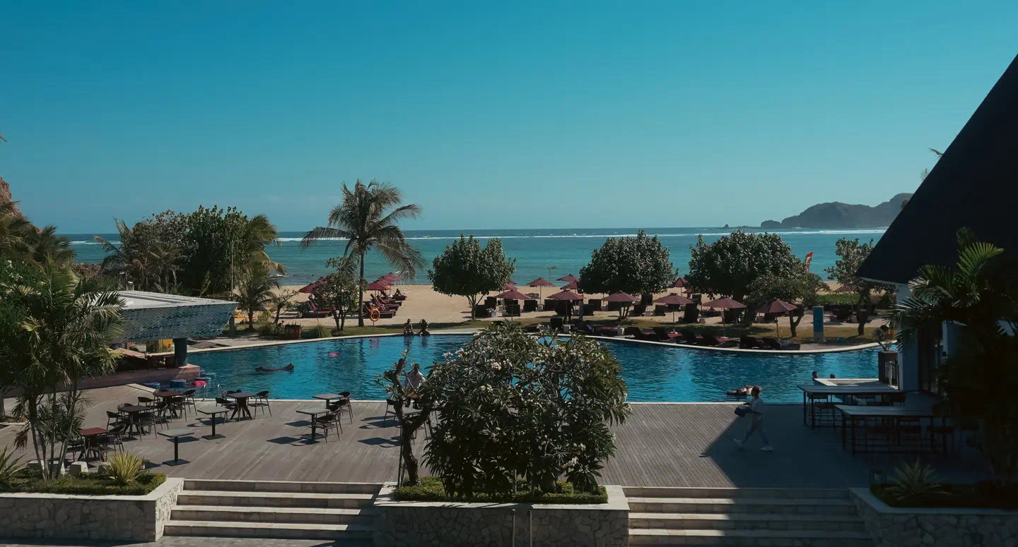 The pool at Pullman Lombok Merujani Mandalika Beach Resort.