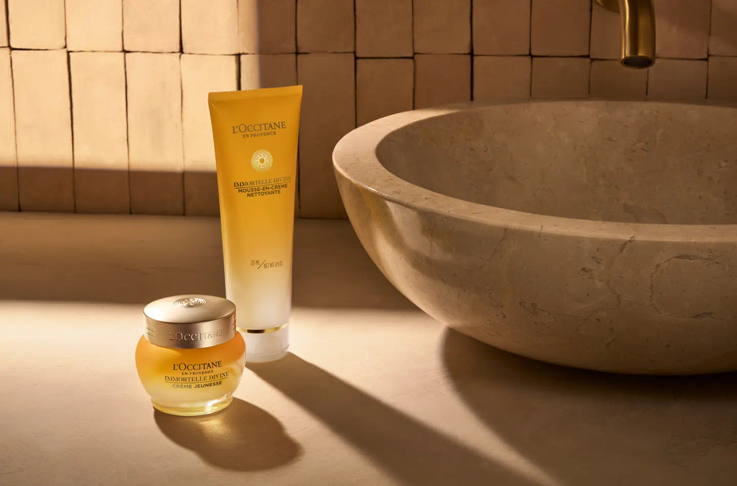 The Immortelle Divine Cleansing Balm and Immortelle Divine Foam Cleansing Cream. L'Occitane