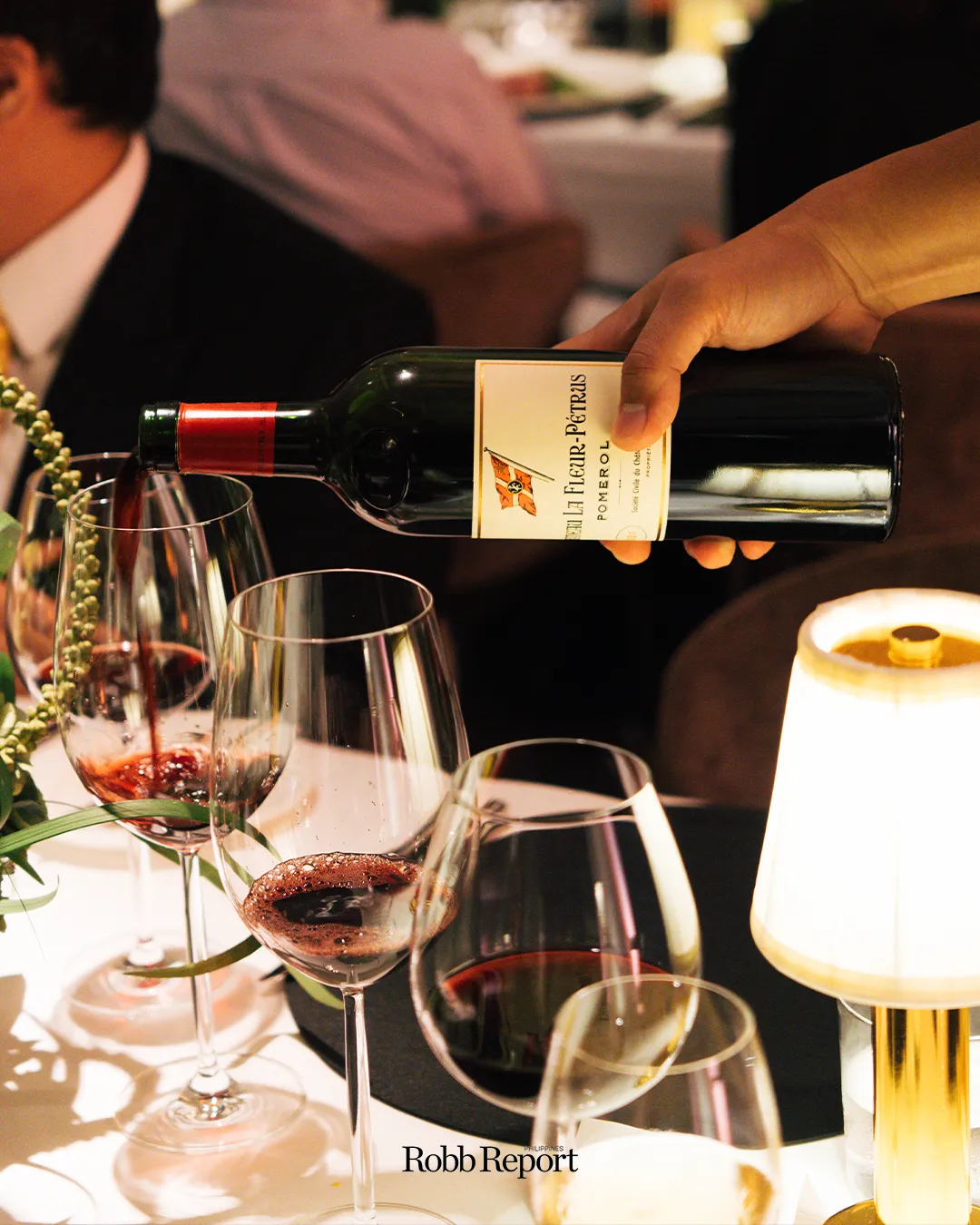 Centered around the dinner was a wine pairing, where wines like this 2021 Château Lafleur-Pétrus, which was paired with the veal main course.