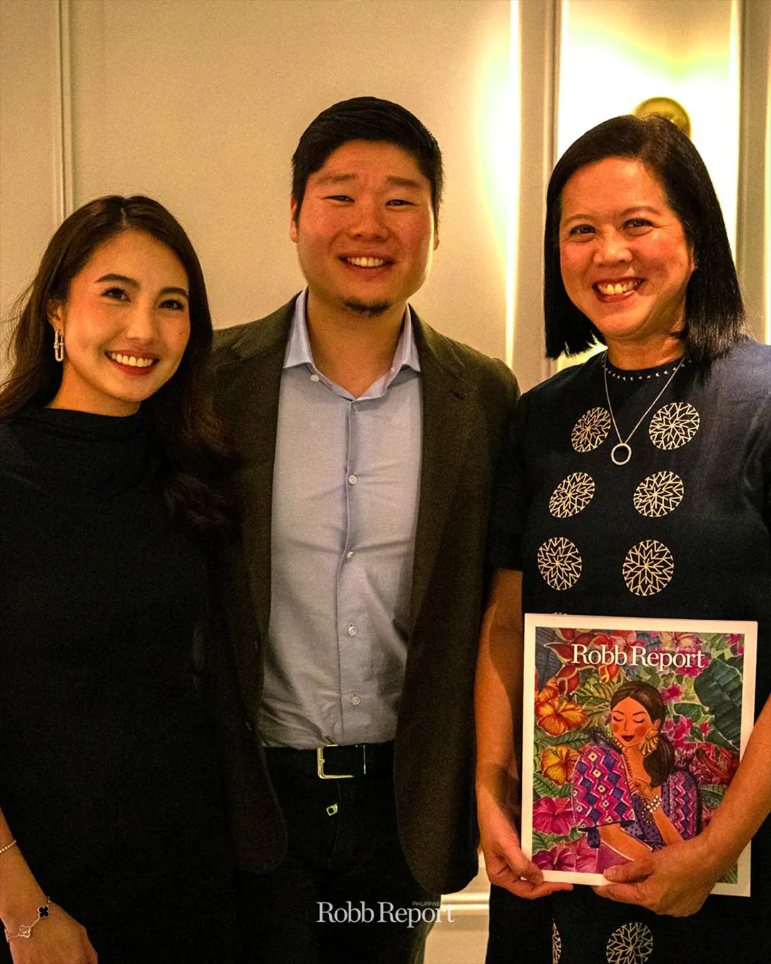 Shirley and Kevin Wong of Southlinks Estate, and Robb Report Philippines Chief of Editorial Content Yvette Fernandez.